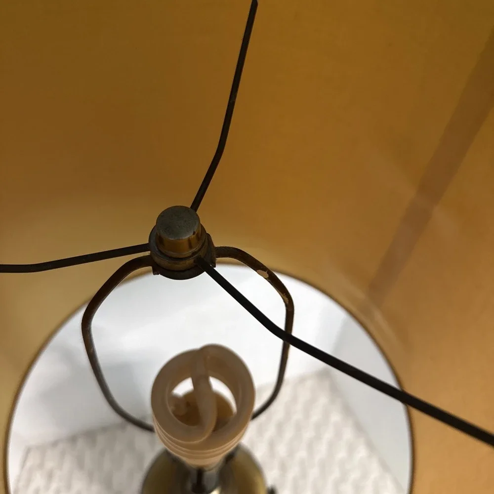 VTG MCM Nautical Brass Tone 2 Light  Maritime Flicker Lantern Table Lamp Coastal